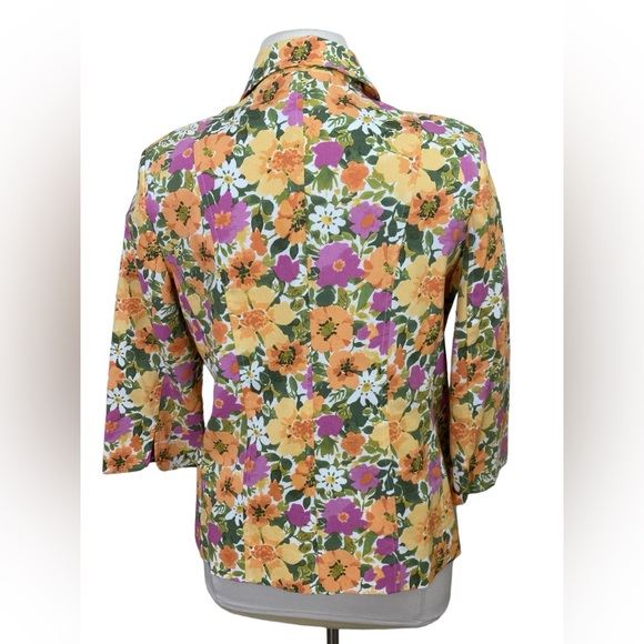 Multicolor floral cotton blazer - Picture 2 of 9